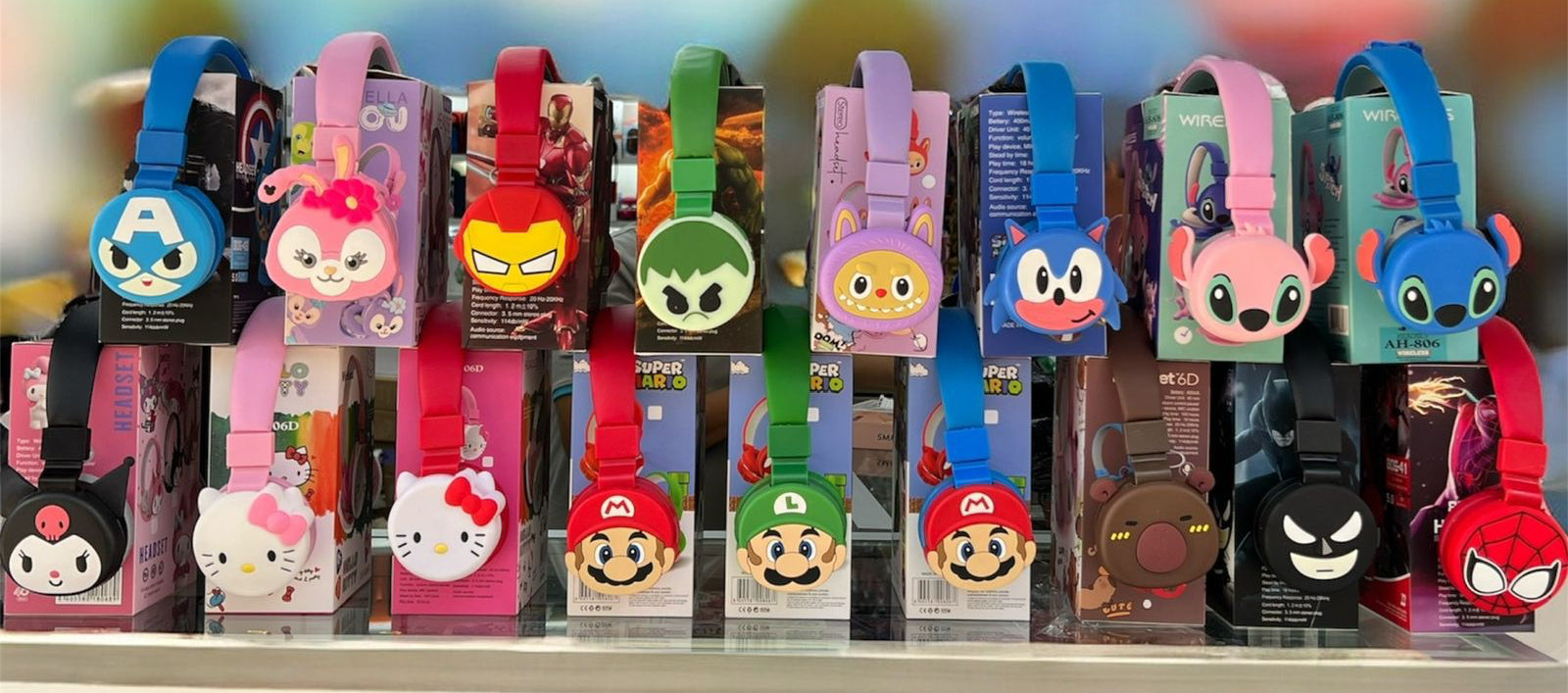 audífonos inalámbricos Bluetooth con diseños de personajes