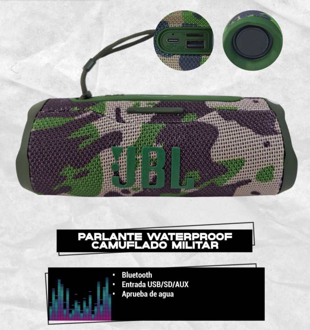 PARLANTE JBL Flip 6 Camuflado (Réplica AAA de Alta Calidad)