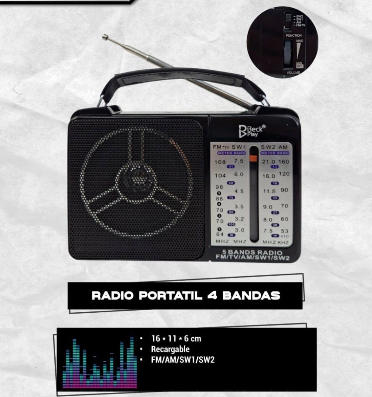 RADIO PORTATIL 4 BANDAS
