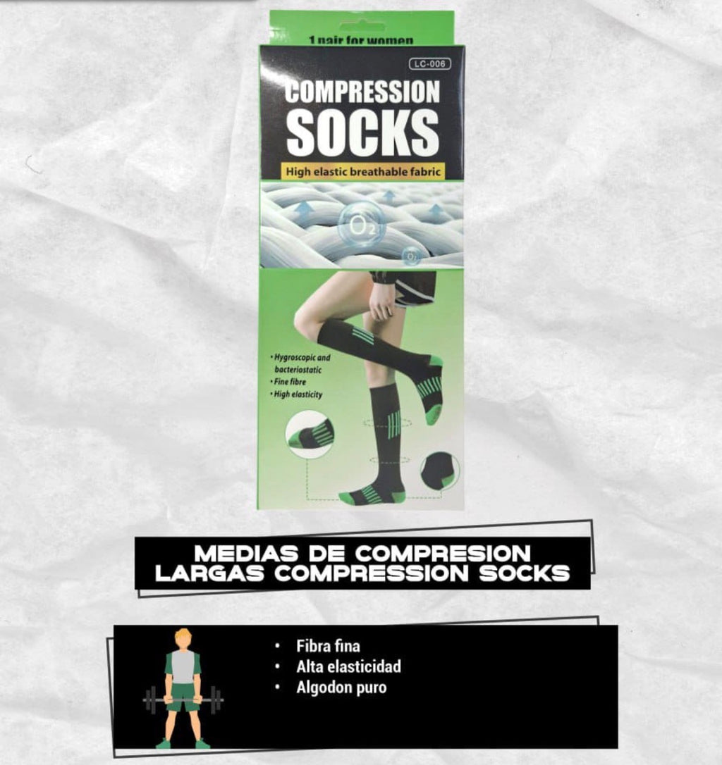 Calcetines Compresión Graduada Uso Médico y Deportivo