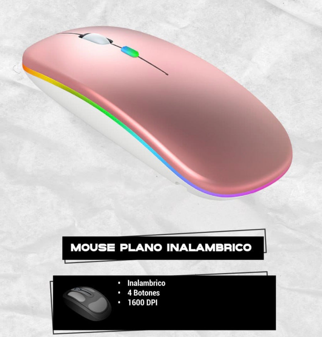 Mouse Portátil Ergonómico 1600 DPI con Luces LED
