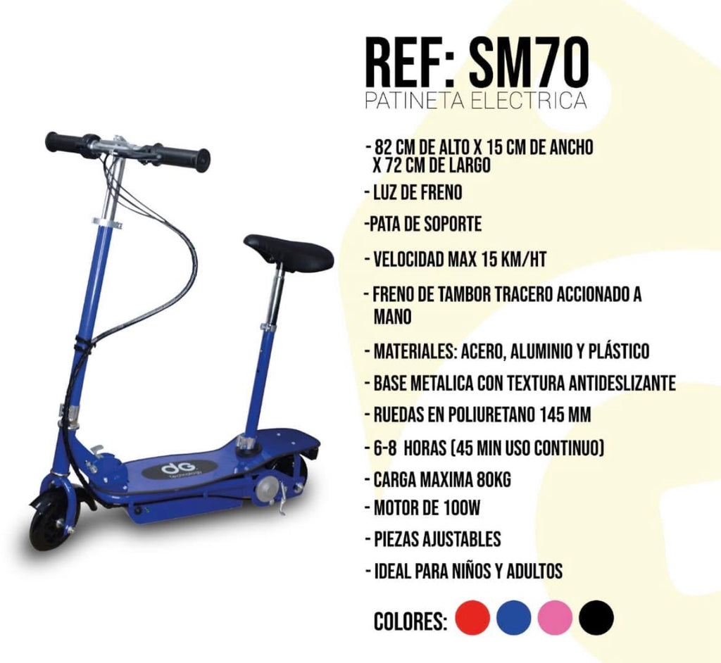Patineta Eléctrica Scooter DG Technology