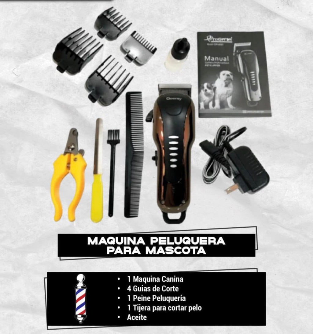 Máquina Peluquera Profesional para Mascotas ProGemei Recargable Kit Completo