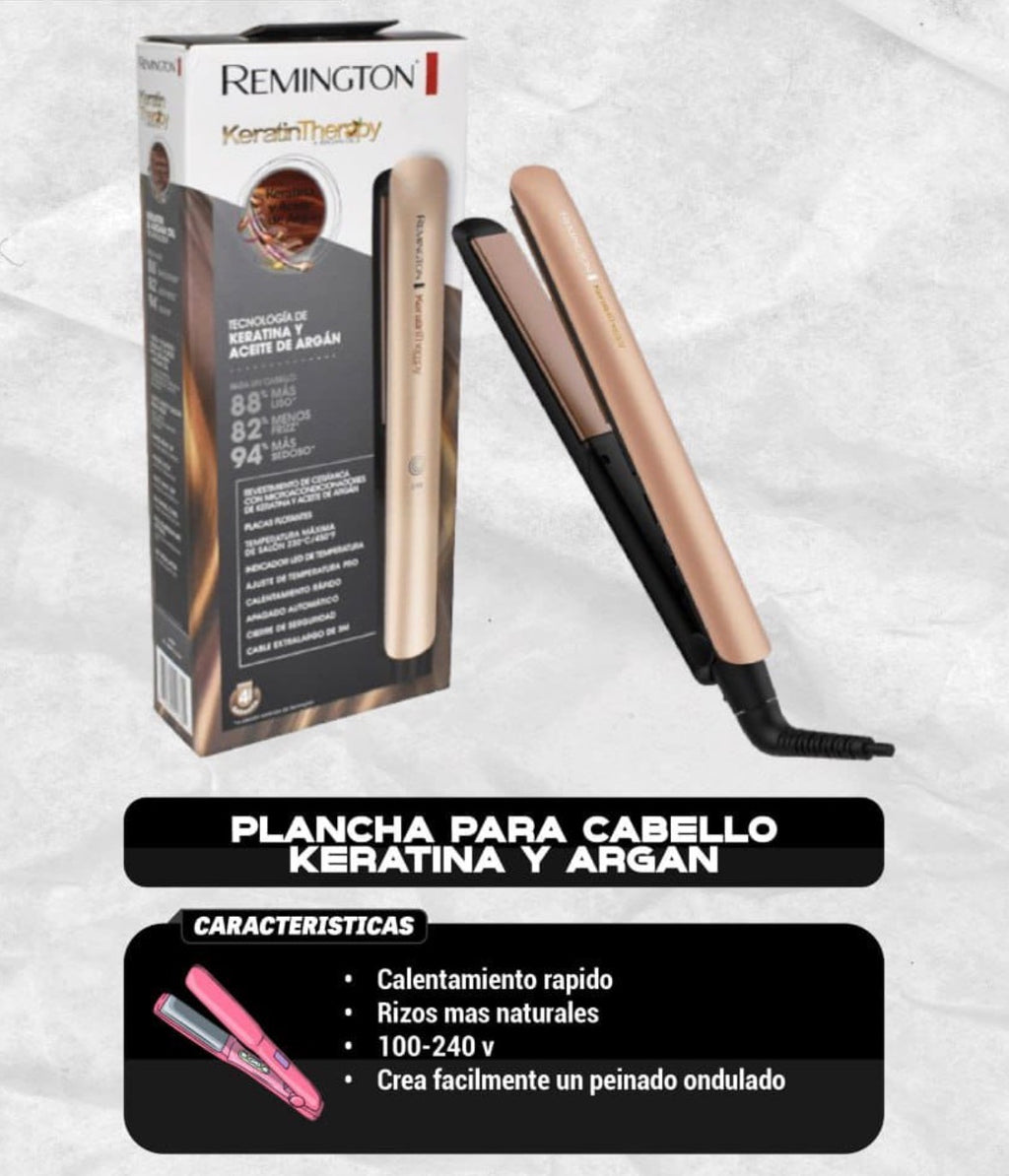 Plancha Remington Keratin Therapy Pro - Keratina y Aceite de Argán Original