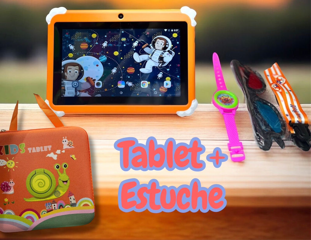 "Tablet Para Niños 7'' Android + Estuche Protector + Accesorios"