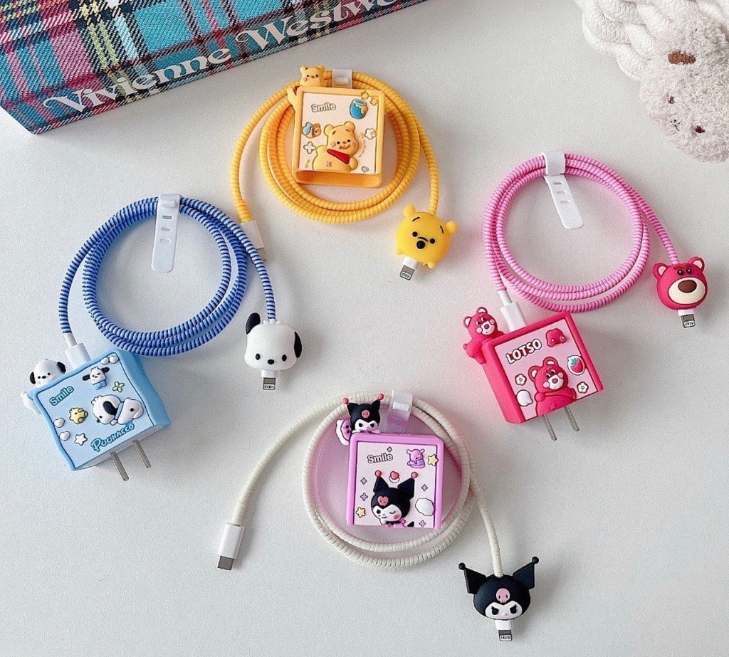 Protectores de Cable y Cargador USB de Silicona | Diseños Personajes y Marcas