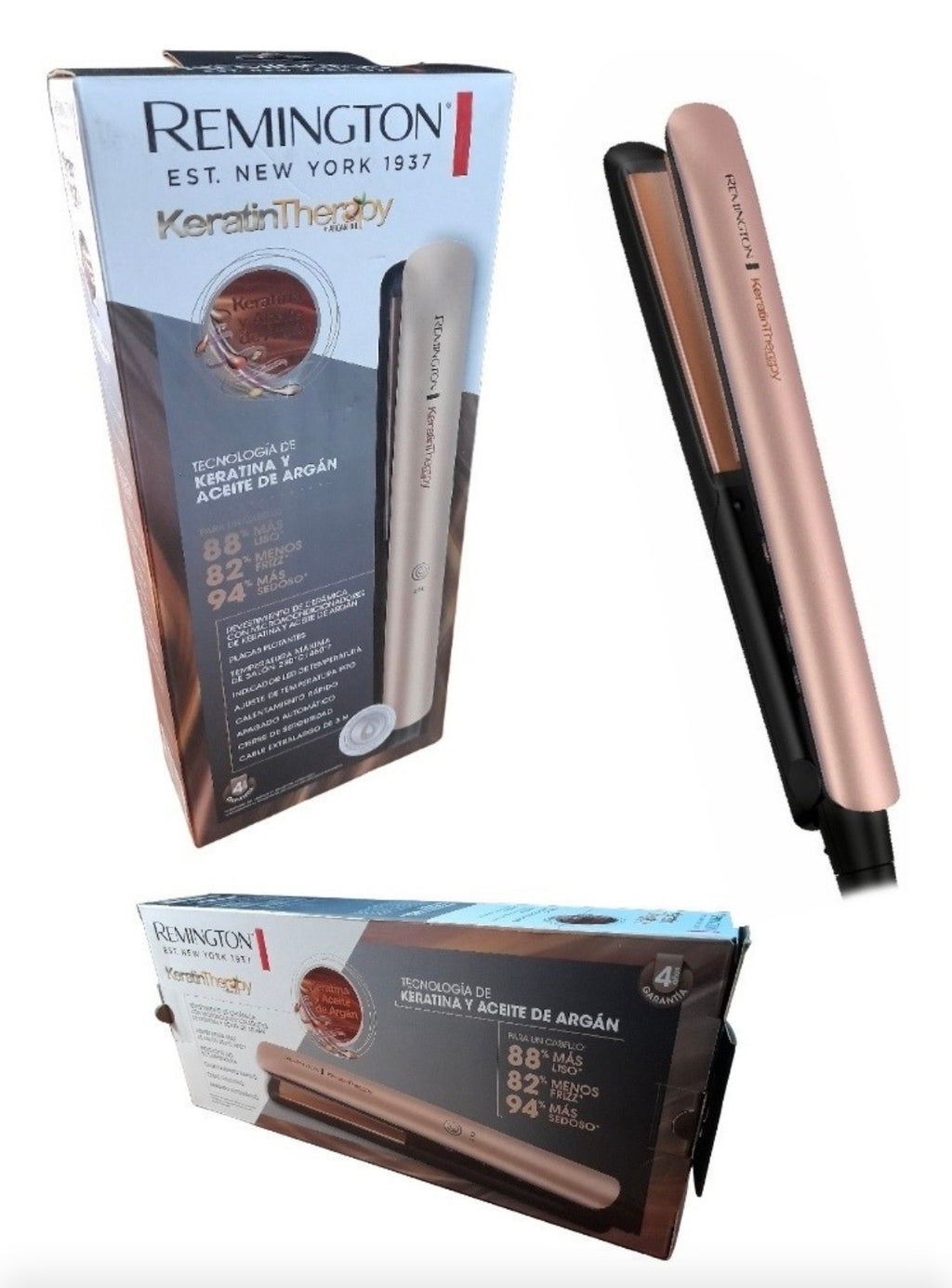 Plancha Remington Keratin Therapy Pro - Keratina y Aceite de Argán Original