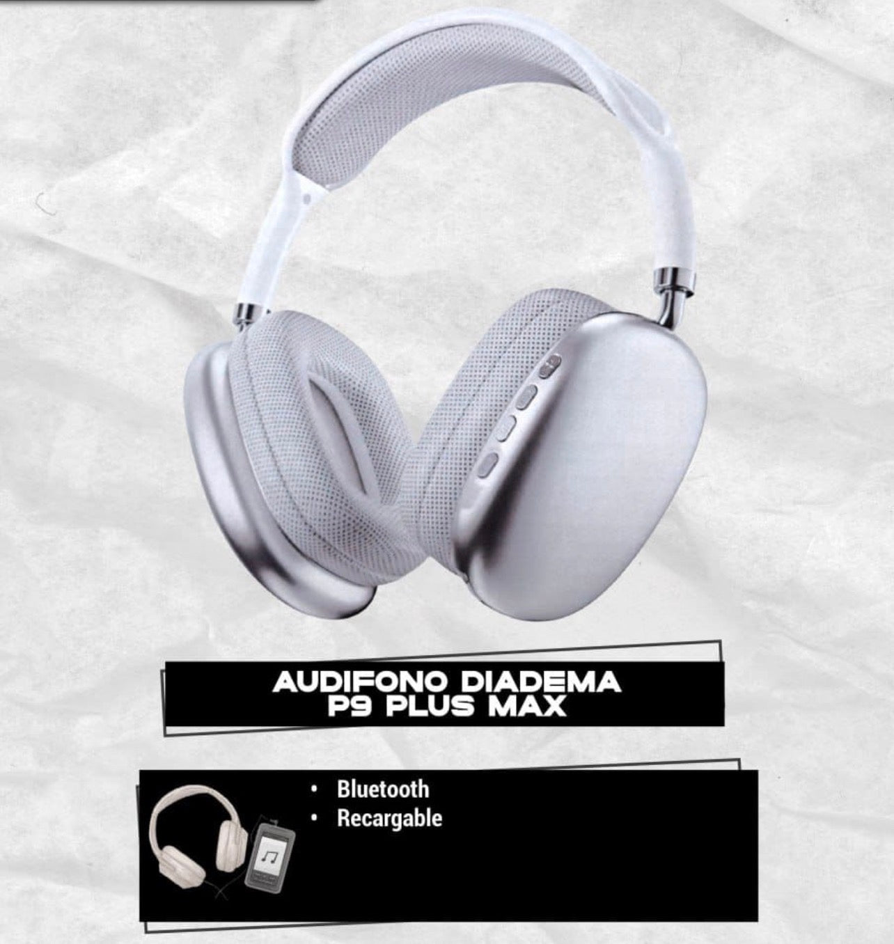 Audífonos Inalámbricos Diadema Bluetooth P9 Plus Max | C/ Micrófono y SD