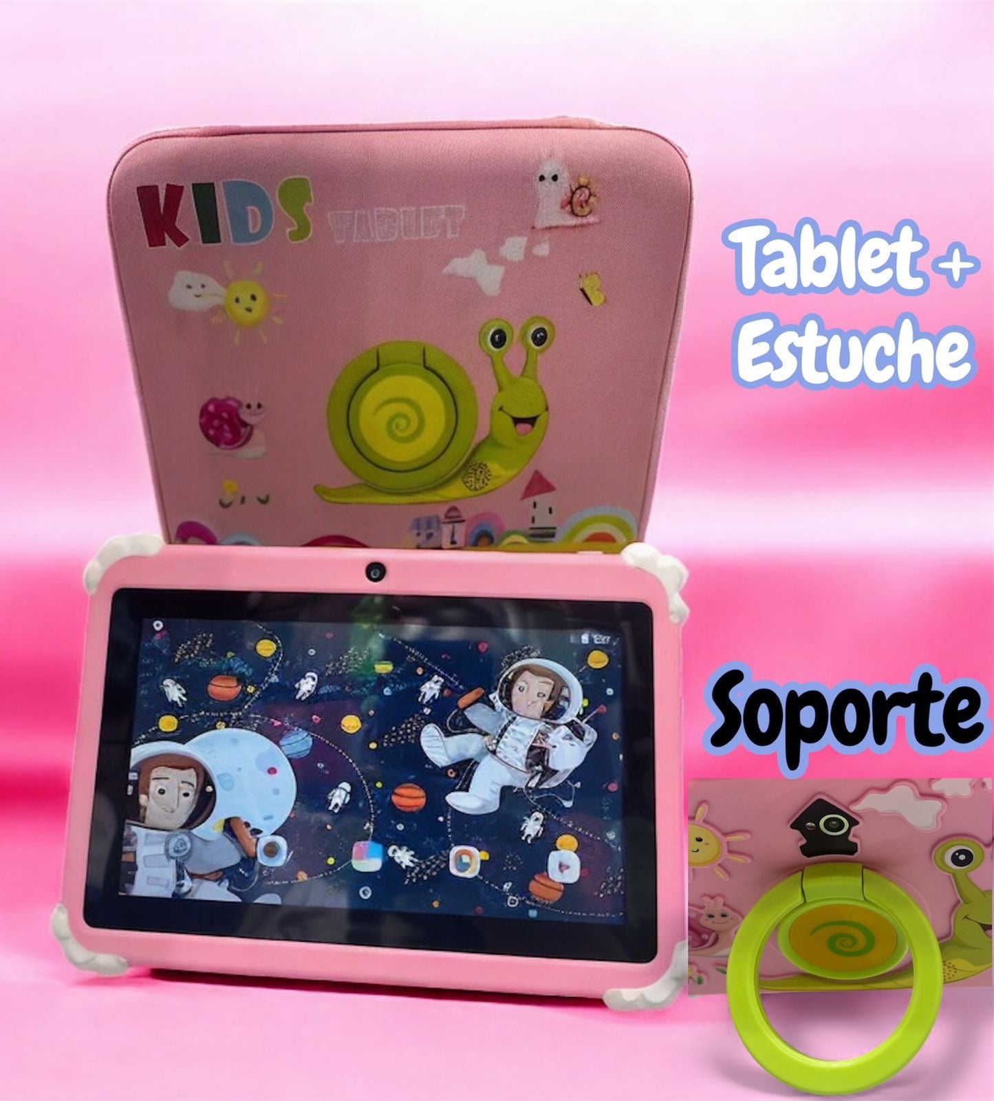 "Tablet Para Niños 7'' Android + Estuche Protector + Accesorios"