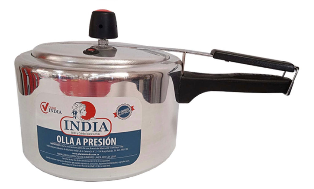 Olla A Presión India 3 Litros Aluminio Extra Grueso