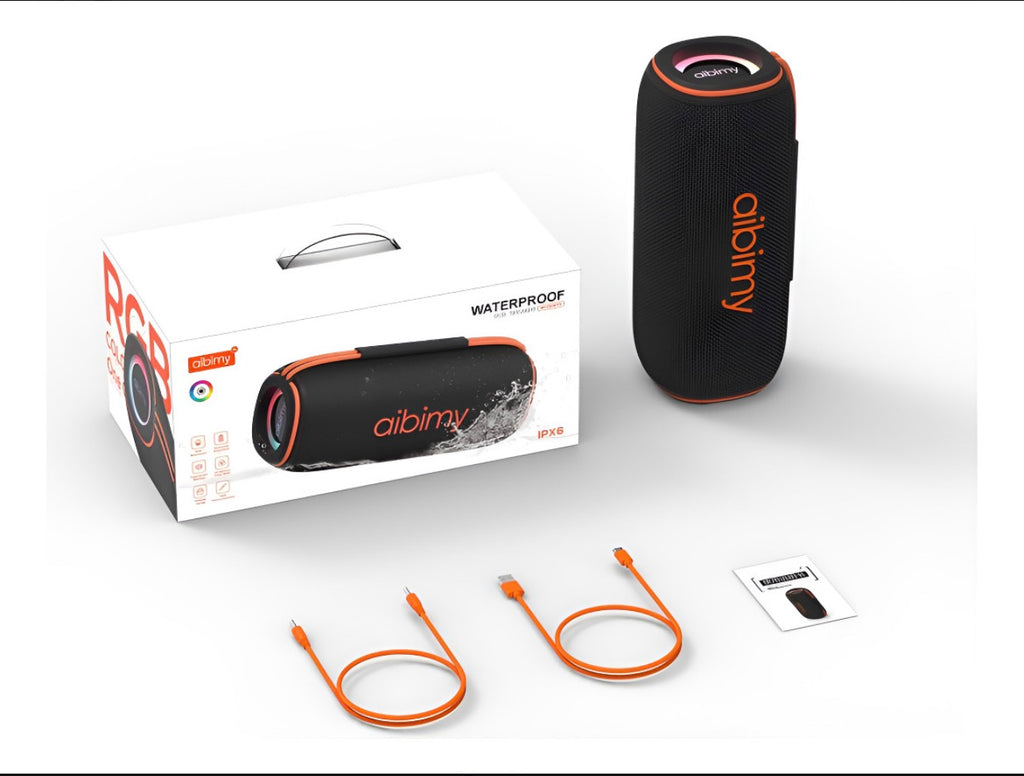 Parlante Bluetooth Aibimy Waterproof RGB - Sonido Potente 30W TWS