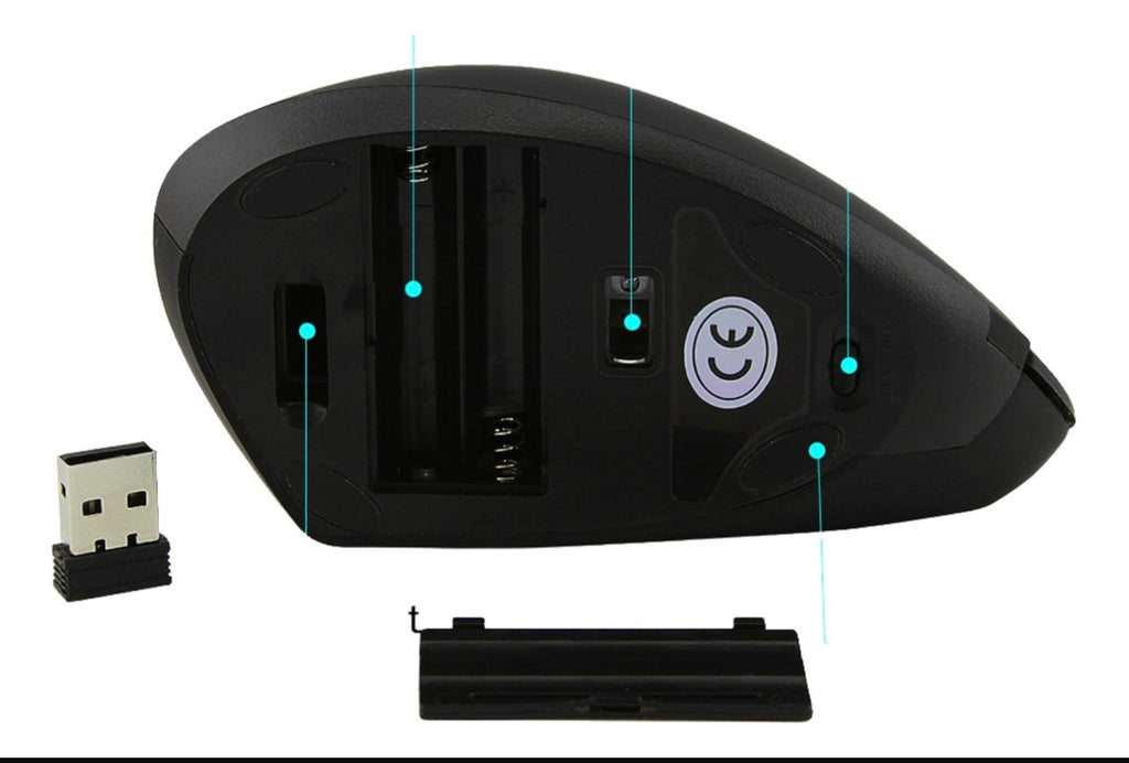 Mouse Ergonómico Vertical Inalámbrico Trust Verto Alivia Dolor Muñeca