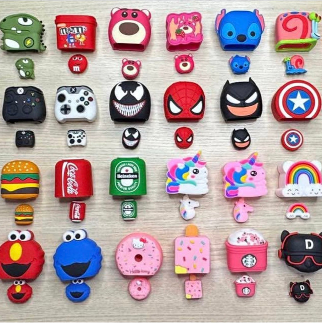 Protectores de Cable y Cargador USB de Silicona | Diseños Personajes y Marcas