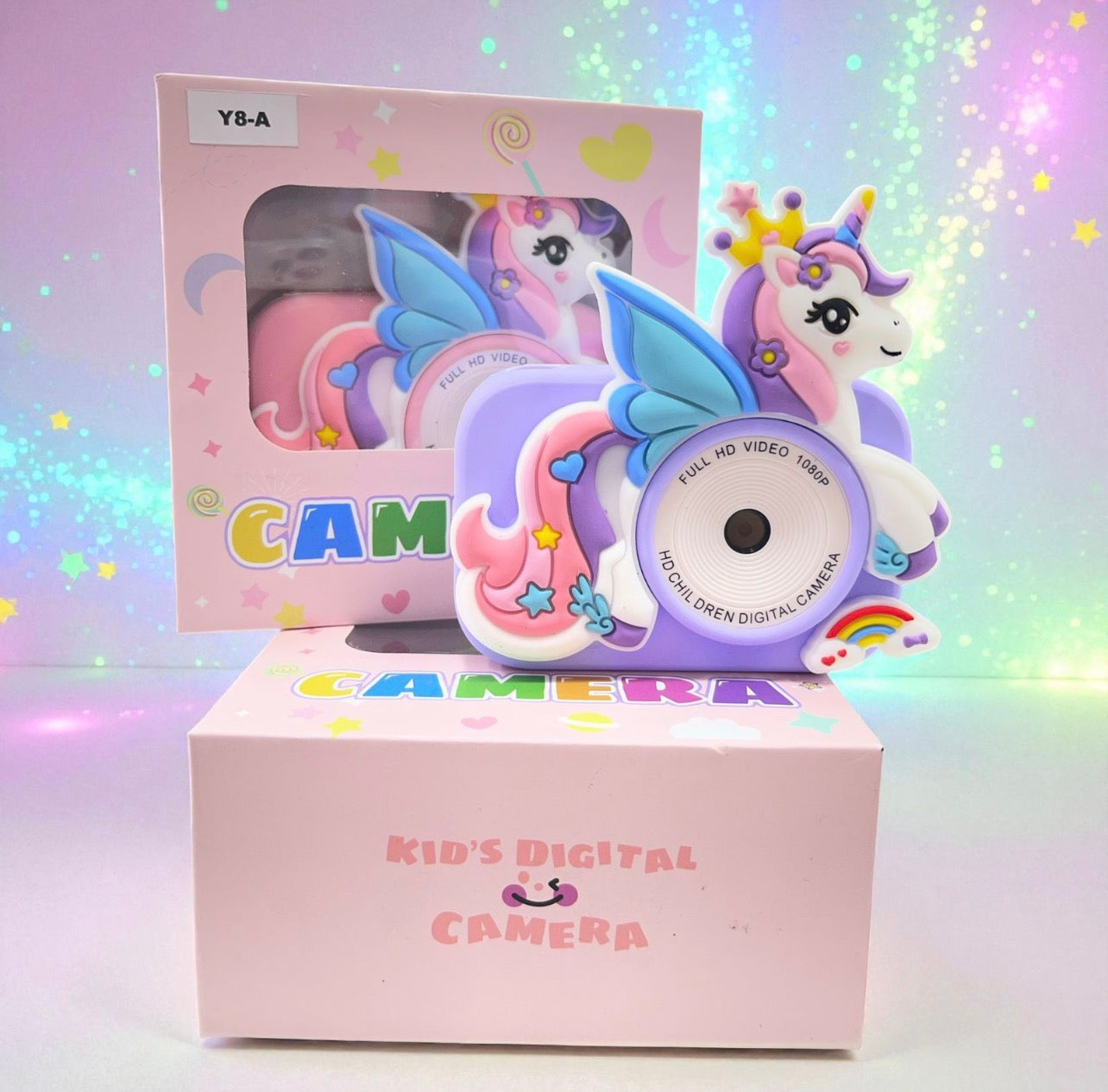 Cámara Digital Infantil Y8 Full HD 1080P - ¡Diseño Unicornio!