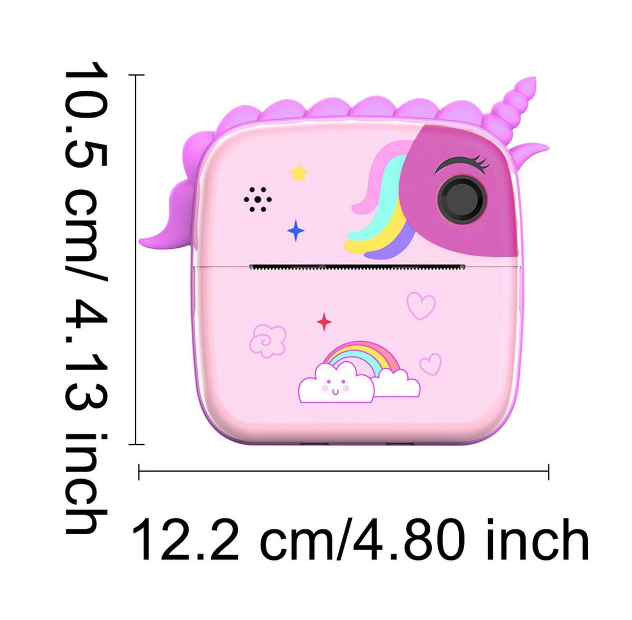 Cámara Digital Instantánea Para Niños - Impresión Térmica Unicornio Rosa HD