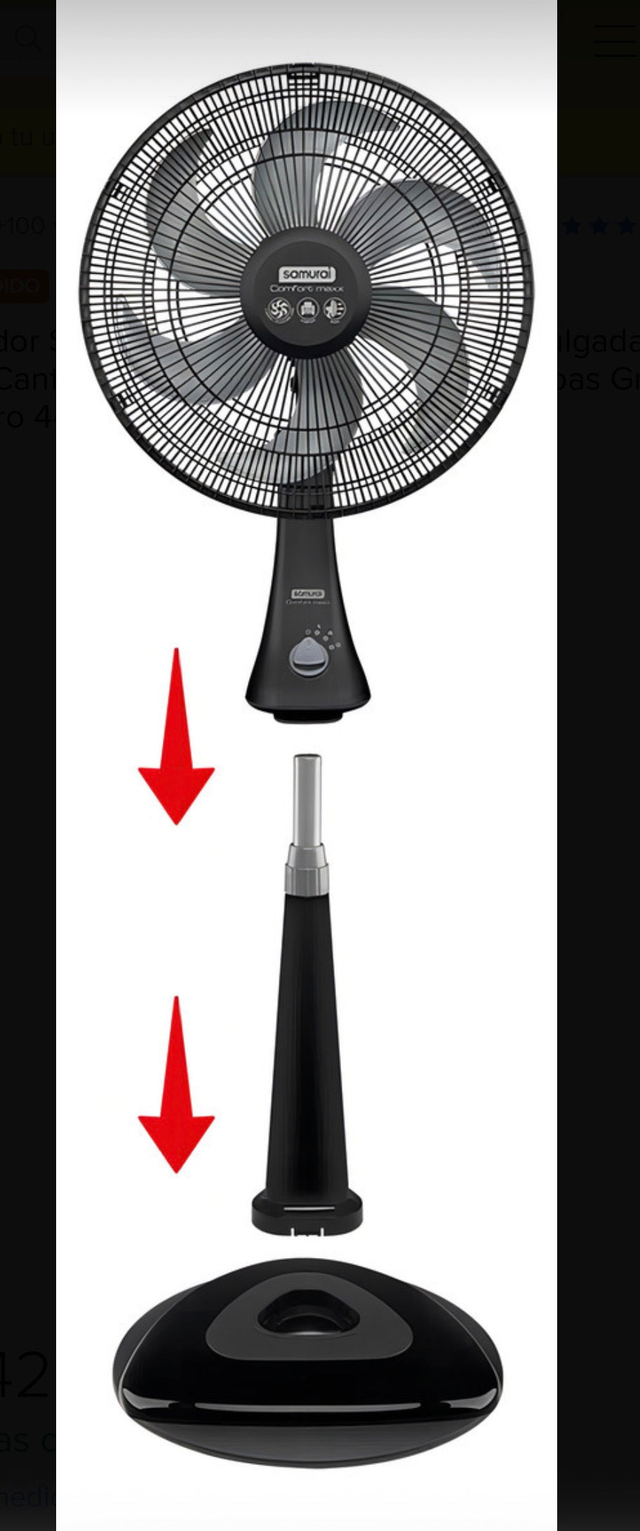 Ventilador Samurai Comfort Maxx Plus 18” 2 en 1 Pedestal y Pared | Potente y Silencioso