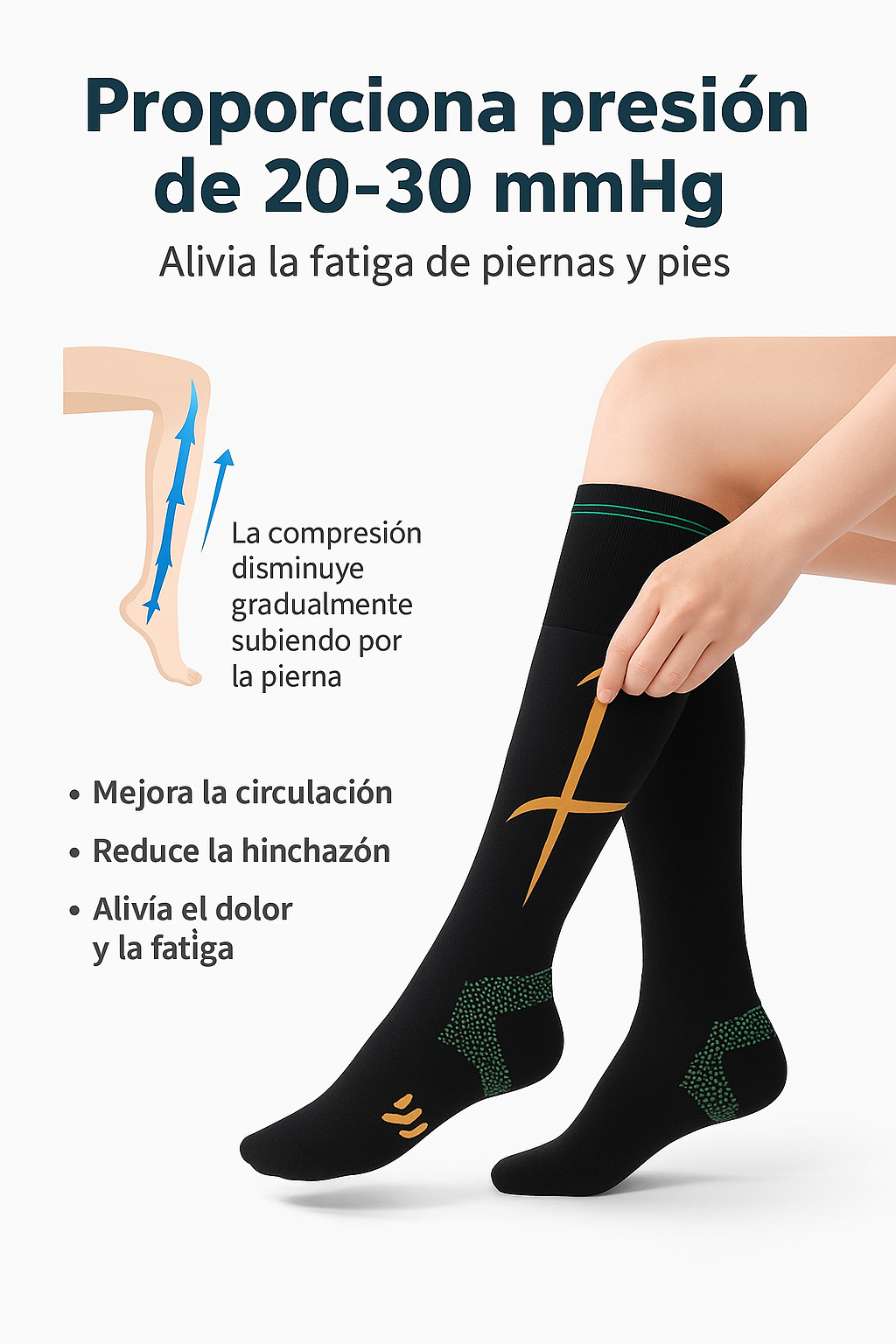 Calcetines Compresión Graduada Uso Médico y Deportivo